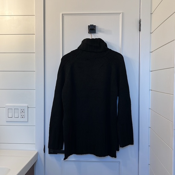 Three Bird Nest Black Boho Funnel Neck Knitted Sweater - Picture 2 of 4